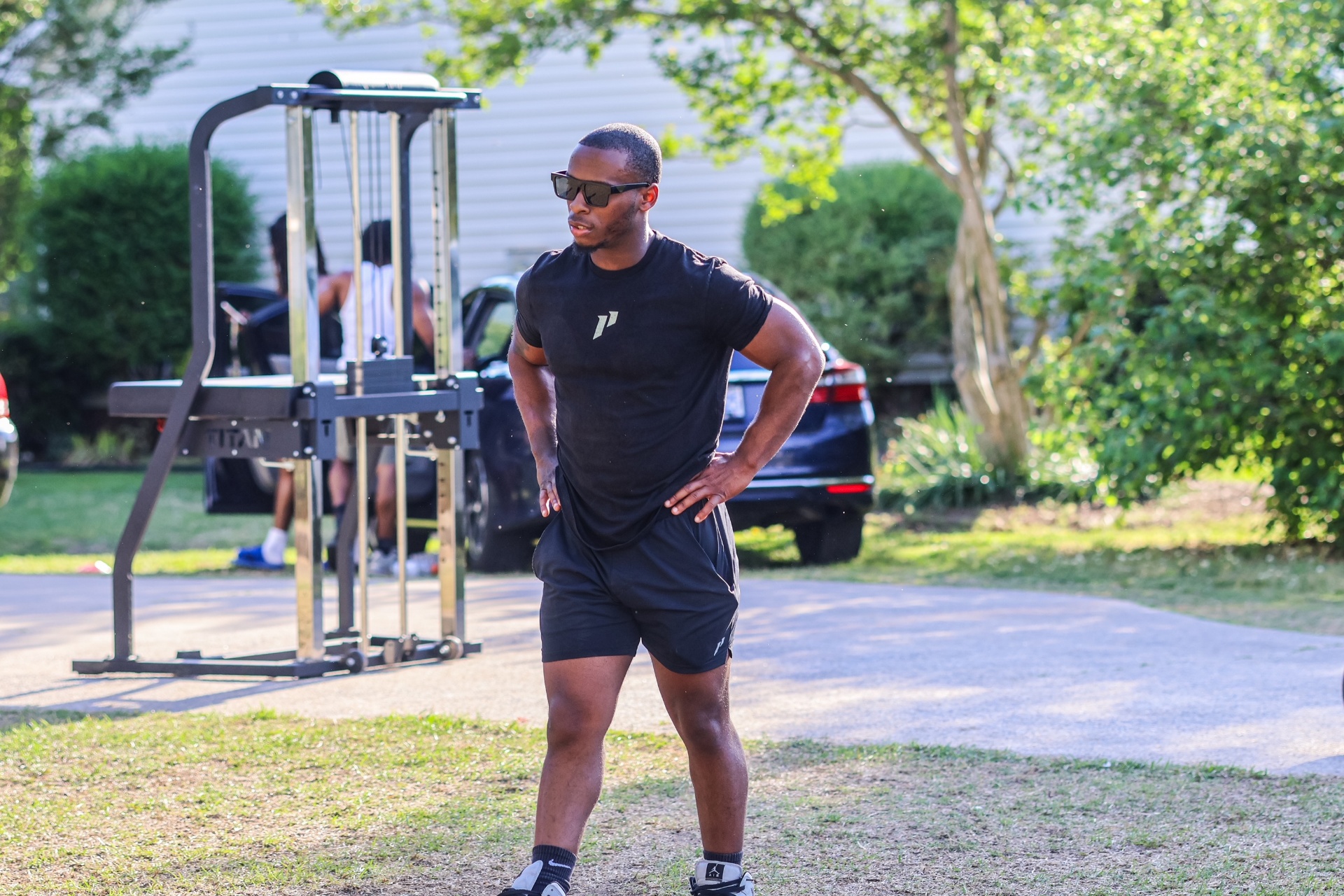 Sports performance coach training an athlete in Greenville NC